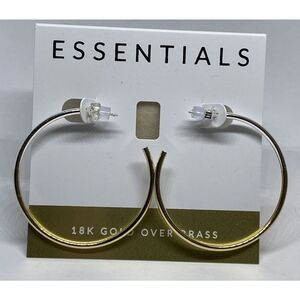 Essentials Two-Tone Medium Hoop Earrings in Silver- & Gold-Plate MSRP $50 CP297